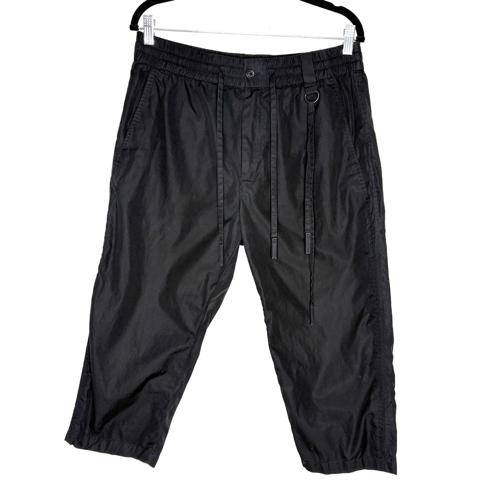 Craig Green Cropped Pants Mens Medium 100% Cotton Elastic Waist In Black Size M